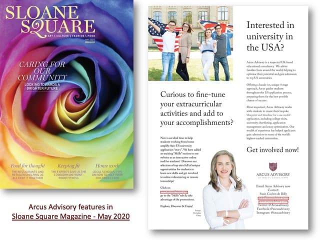 Magazine cover with text mentioning Arcus Advisory
